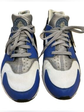 Nike Air Huarache Comet Blue and Matte Silver Men’s Athletic Shoes